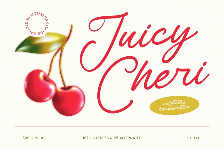Juicy Cheri - Aesthetic Handwritten