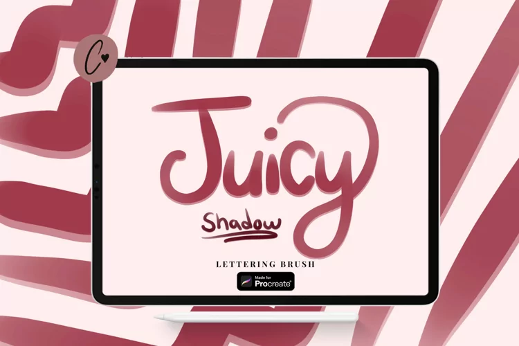 Juicy Shadow Lettering Brush for Procreate