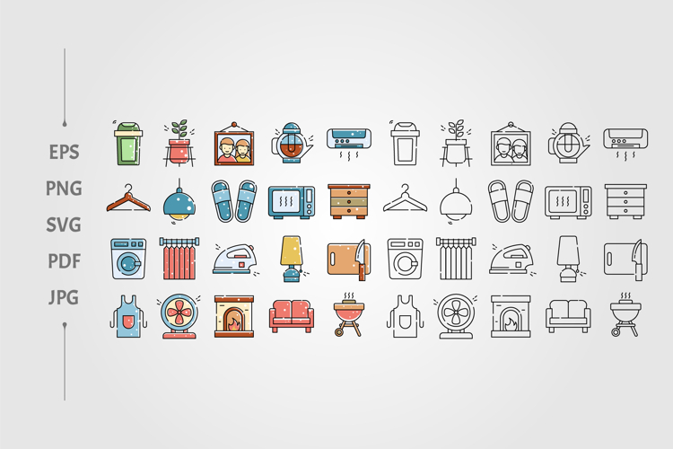 set of Homeware different icons