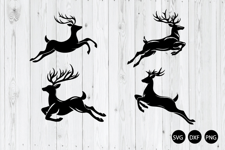 Jumping Christmas Reindeer SVG, Reindeer SVG, Christmas SVG