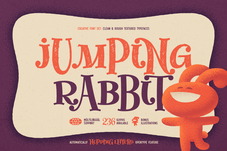 Jumping Rabbit - Funny Font
