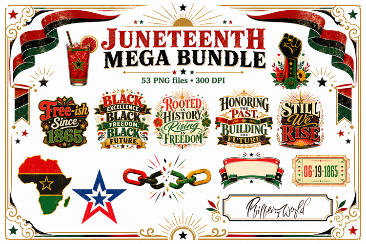 Juneteenth Celebration Bundle | Black History Designs