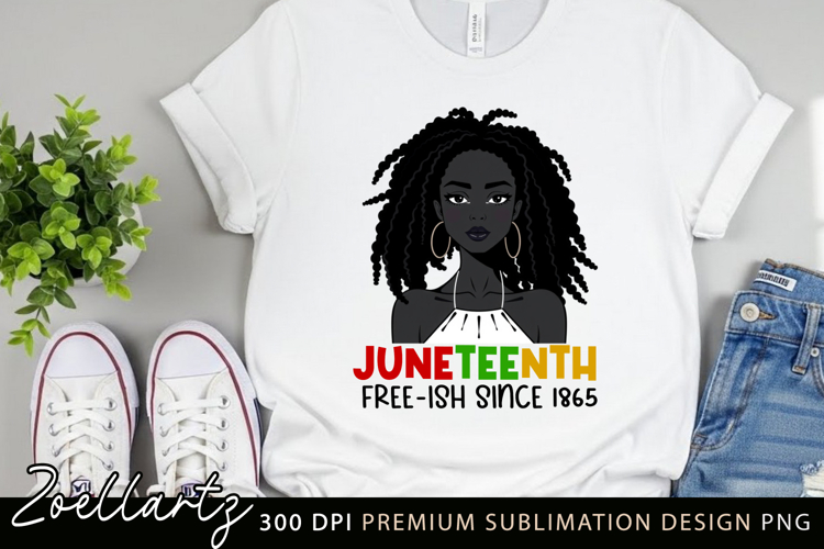 Juneteenth Sublimation PNG Freedom Day Black Girl Magic PNG