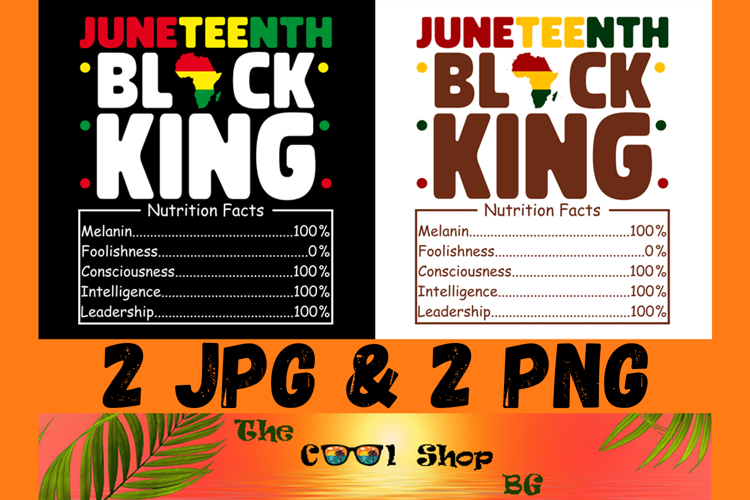 Juneteenth Black King Png, Melanin Nutrition Facts Png example image 1