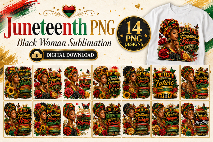 Juneteenth PNG, Black Woman Sublimation