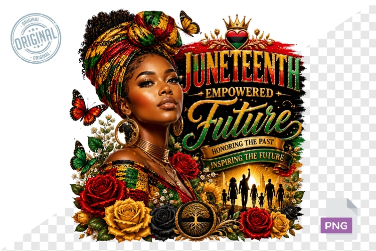 Juneteenth PNG, Black Woman Sublimation