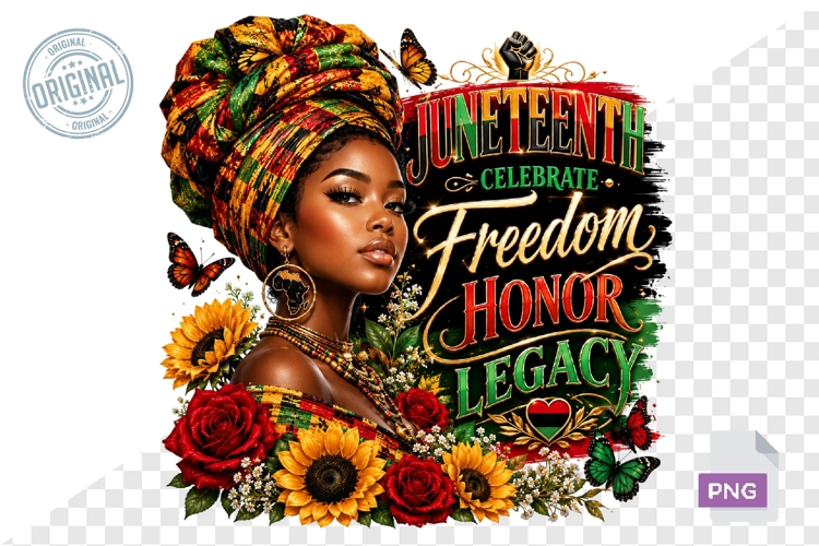 Juneteenth PNG, Black Woman Sublimation