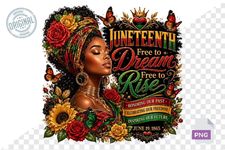 Juneteenth PNG, Black Woman Sublimation