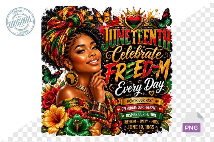 Juneteenth PNG, Black Woman Sublimation
