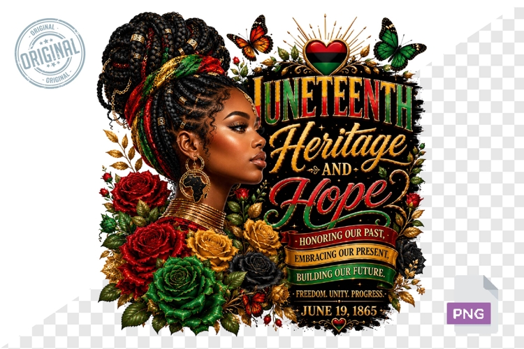 Juneteenth PNG, Black Woman Sublimation