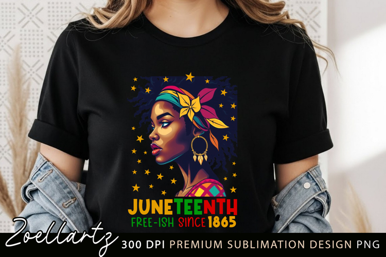 Juneteenth Sublimation PNG Freedom Day Black Girl Magic PNG