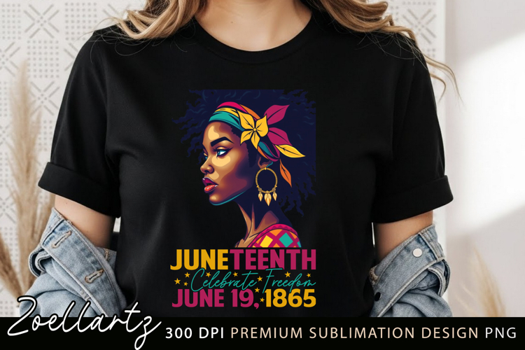Juneteenth Sublimation PNG Freedom Day Black Girl Magic PNG