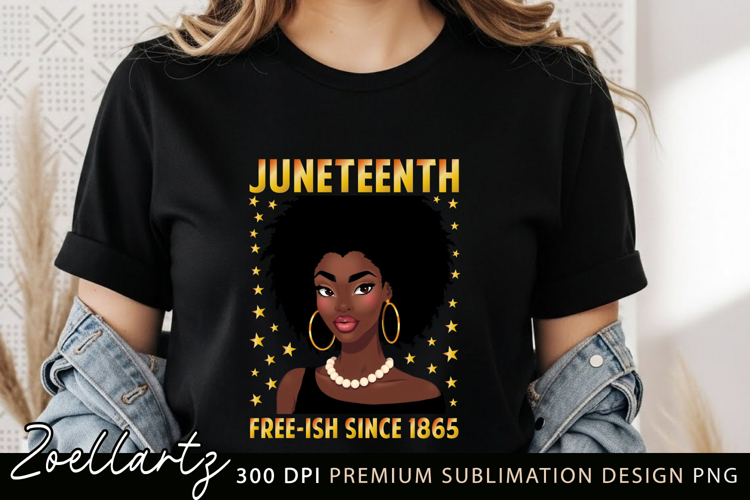 Juneteenth Sublimation PNG Freedom Day Black Girl Magic PNG