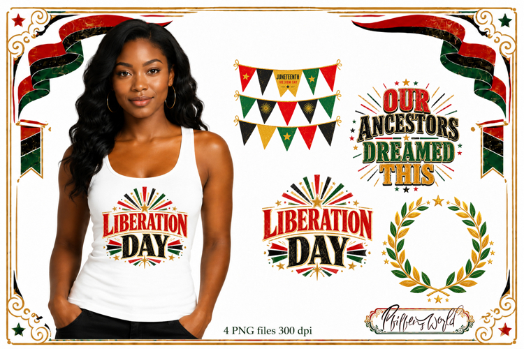Juneteenth Celebration PNG Designs | Black History Clipart
