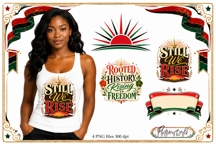 Juneteenth Celebration PNG Designs | Freedom Day Clipart