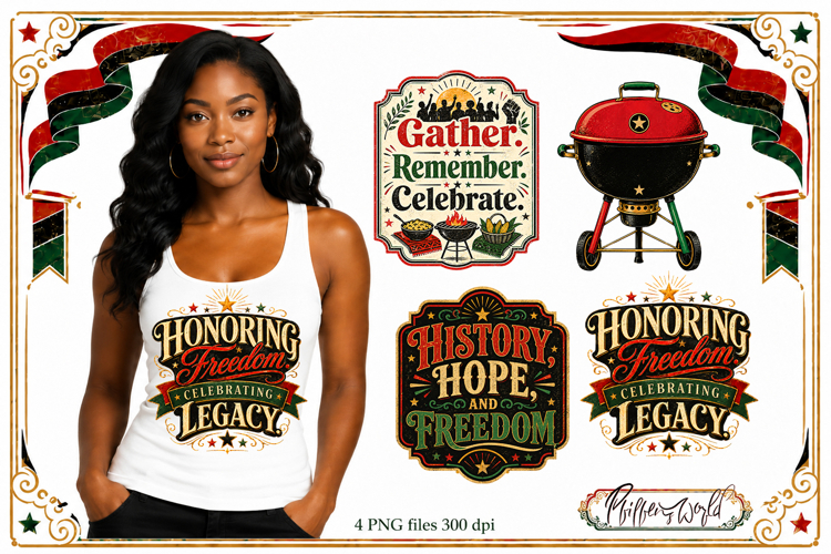 Juneteenth Celebration PNG Designs | African American