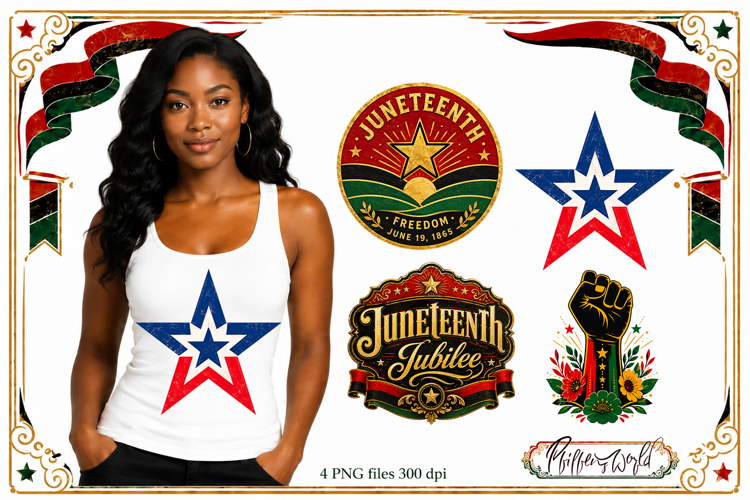 Juneteenth Celebration PNG Designs | Freedom & Heritage