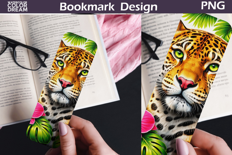 Leopard Jungle Bookmark | Tropical Animal Sublimation