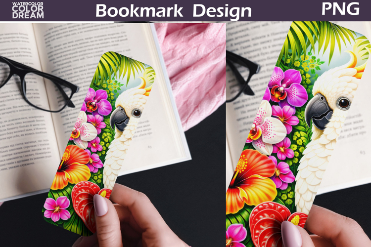 Cockatoo Jungle Bookmark | Tropical Bird Sublimation
