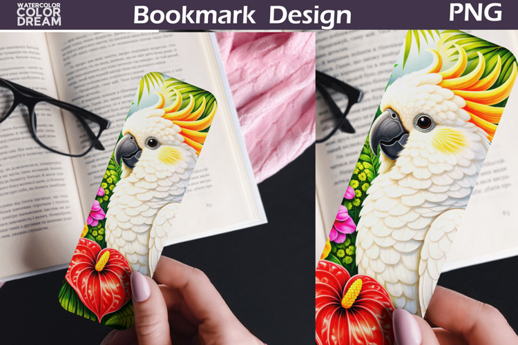 Cockatoo Jungle Bookmark | Tropical Bird Sublimation