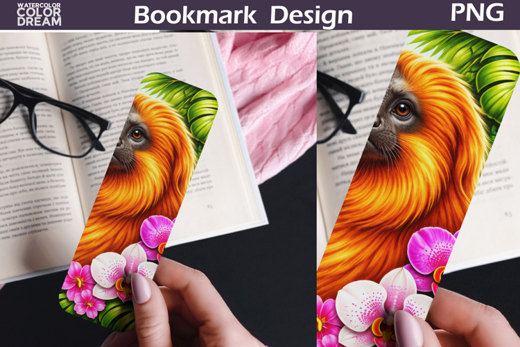 Golden Lion Tamarin Bookmark | Jungle Animal Sublimation