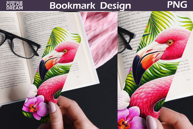 Pink Flamingo Bookmark | Tropical Bird Sublimation