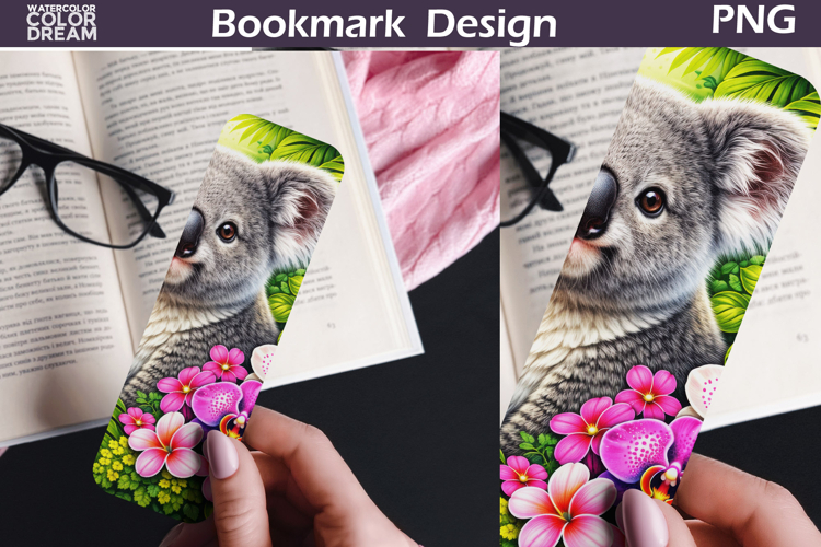 Koala Tropical Bookmark | Cute Animal Sublimation
