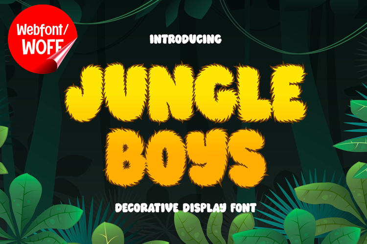 Jungle Boys | Decorative Display Webfont for Creative Design