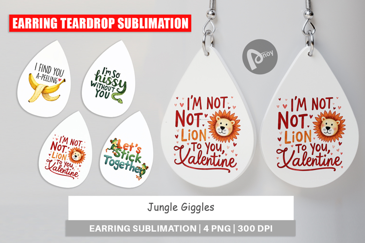 Jungle Giggles Valentine Earring