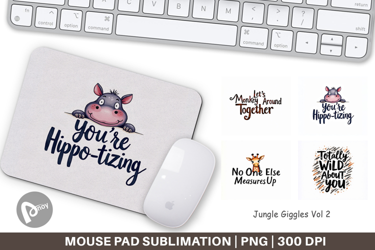 Jungle Giggles Valentine Mouse Pad