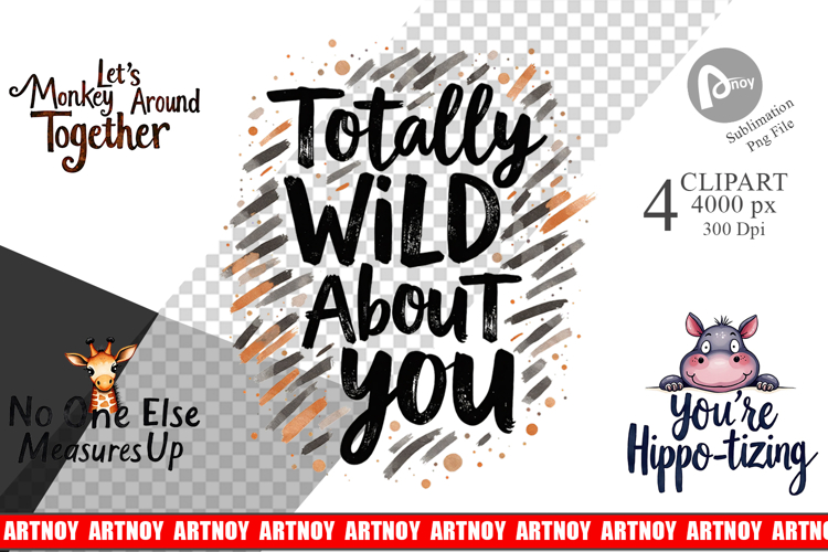 Jungle Giggles Valentine Clipart