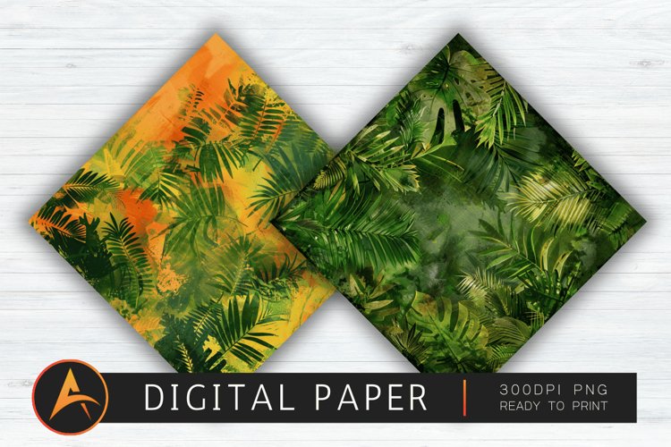 Jungle Paint Overlays By Curio Digital Paper Wallpaper