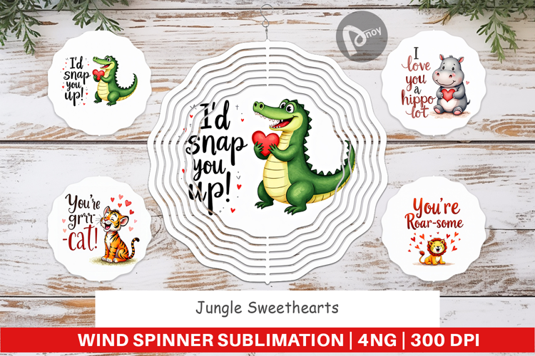 Jungle Sweethearts Valentine Spinner