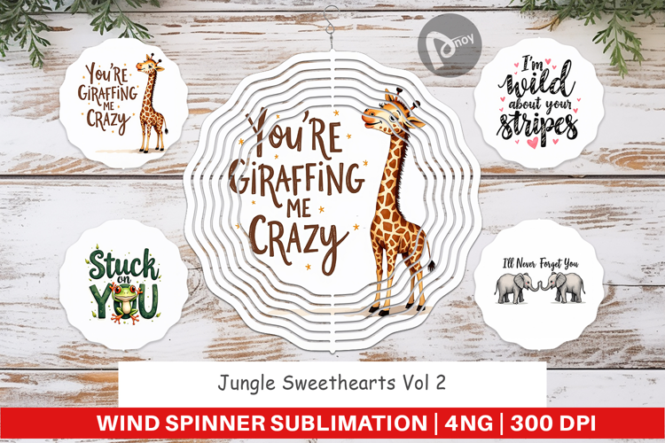 Jungle Sweethearts Valentine Spinner