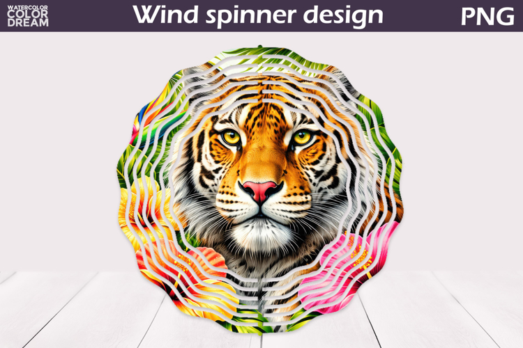Tiger Wind Spinner | Tropical Jungle Art