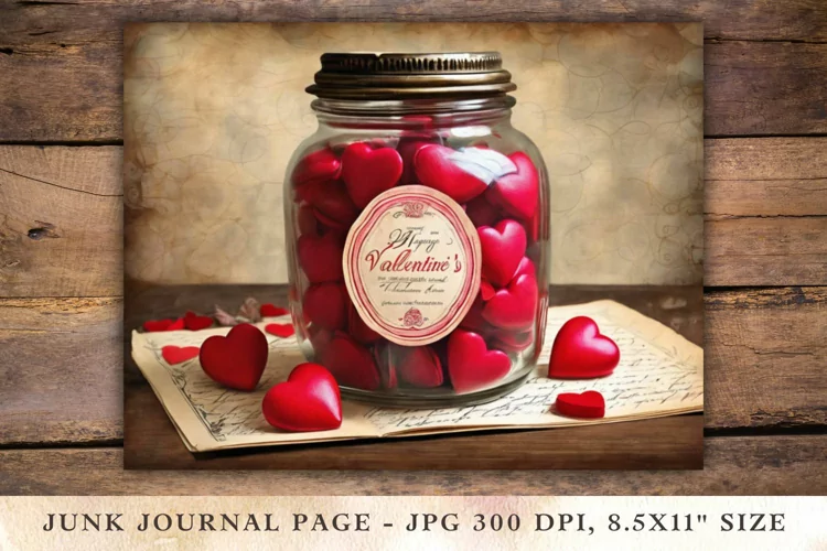 Valentine Junk Journal Pages - candy