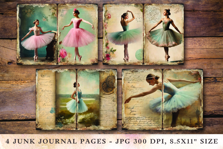 Junk Journal Pages - ballerina