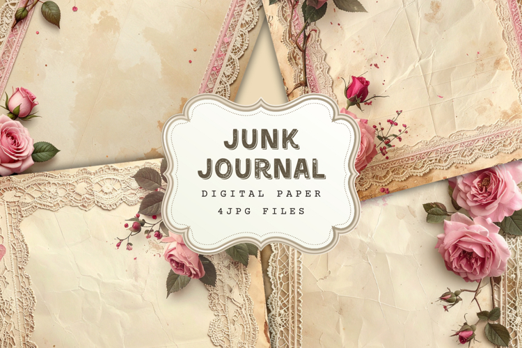 Vintage Lace junk journal kit