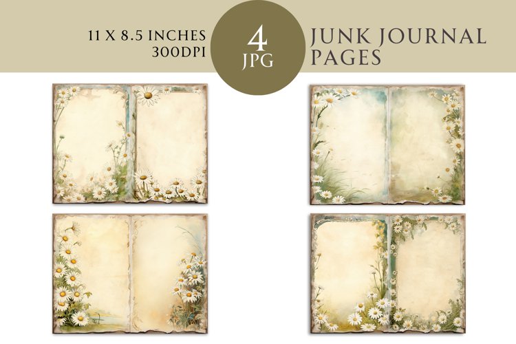 Dasiy Junk Journal Bi-fold Pages example image 1