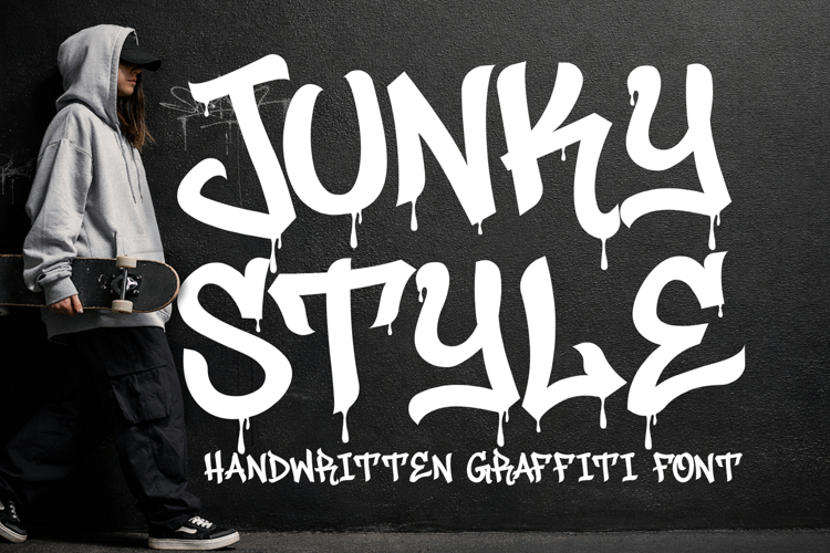 Junky Style | Dripping Urban Graffiti Font
