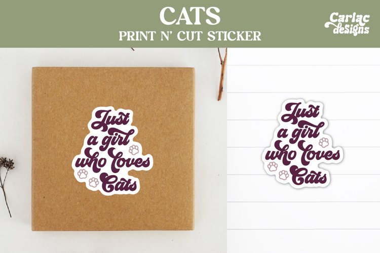 Just a Girl Who Loves Cats, Funny Cat Stickers