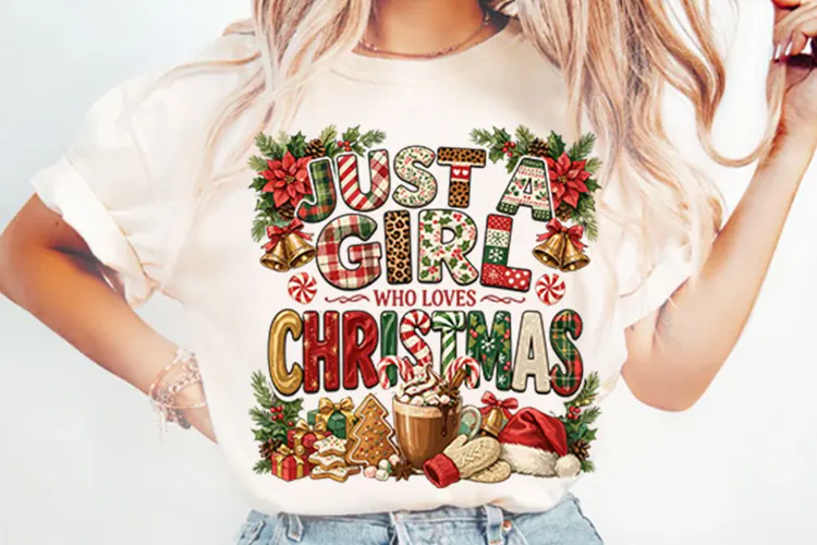 Just A Girl Who Loves Christmas PNG Designs