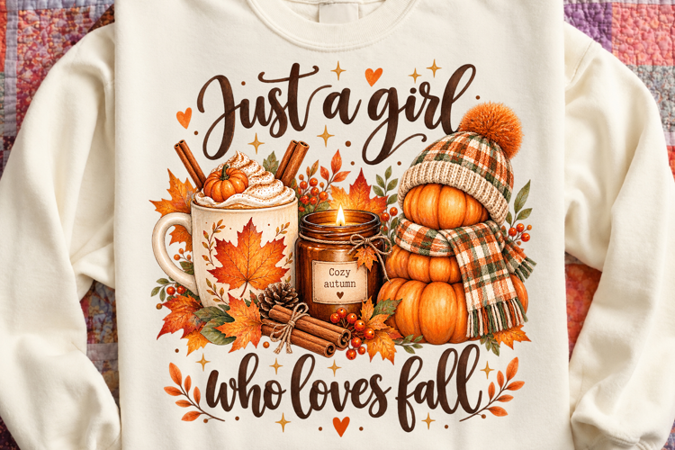 Just a Girl Who Loves Fall Png