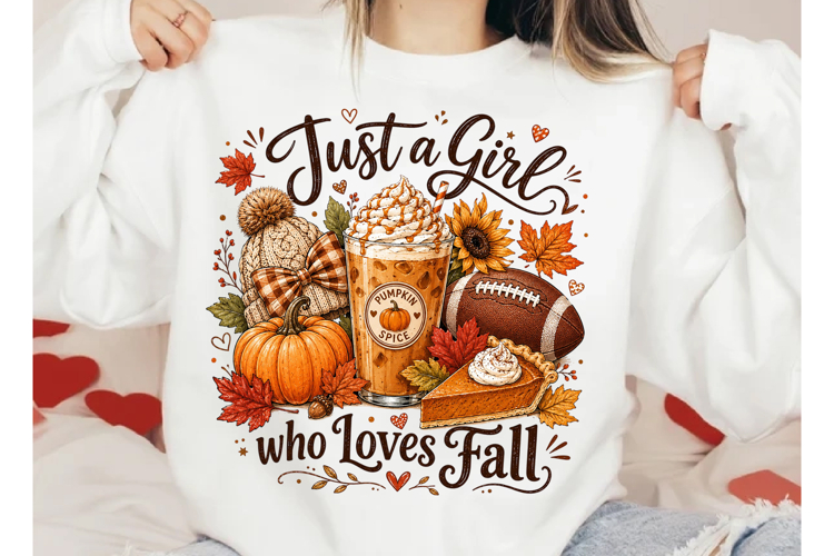 Just A Girl Who Loves Fall Png