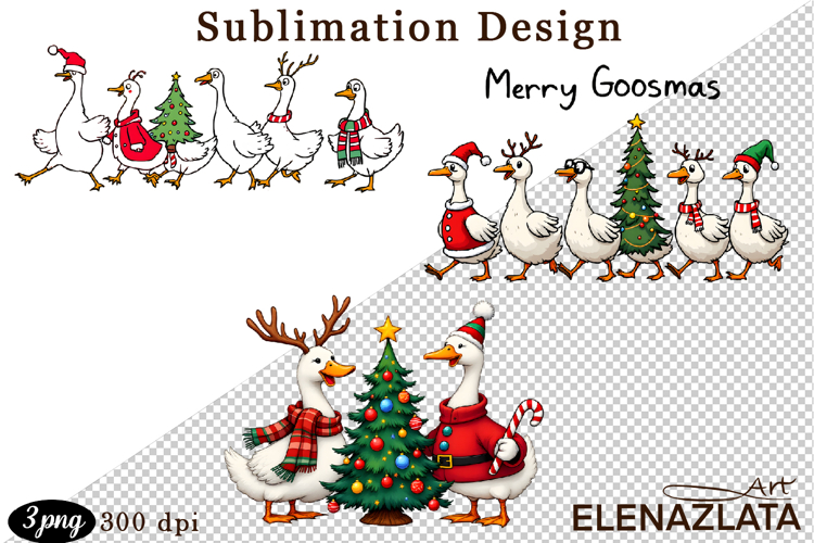 Just a Jolly Goose,Christmas Goose PNG