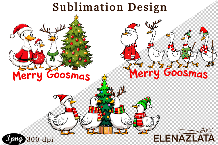 Just a Jolly Goose,Christmas Goose PNG