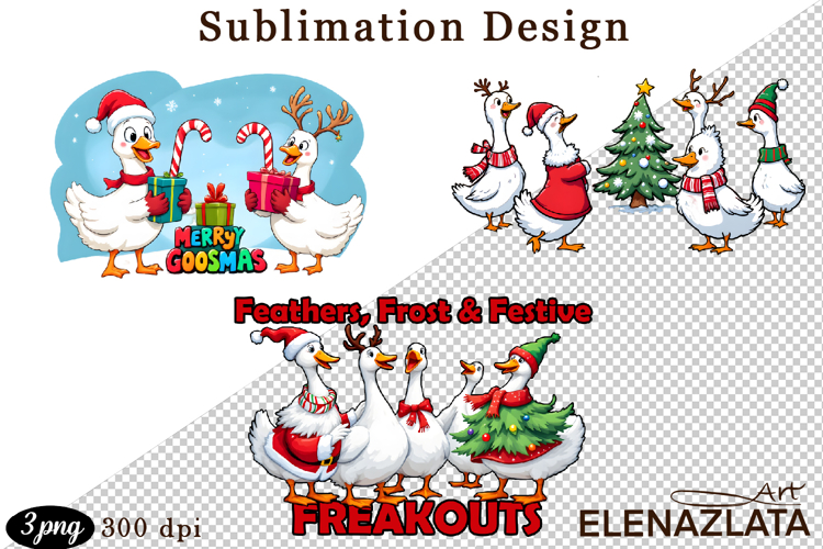 Just a Jolly Goose,Christmas Goose PNG