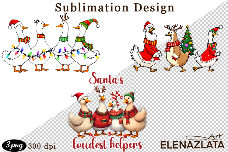 Just a Jolly Goose,Christmas Goose PNG