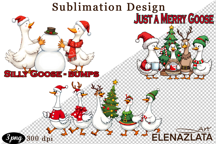 Just a Jolly Goose,Christmas Goose PNG