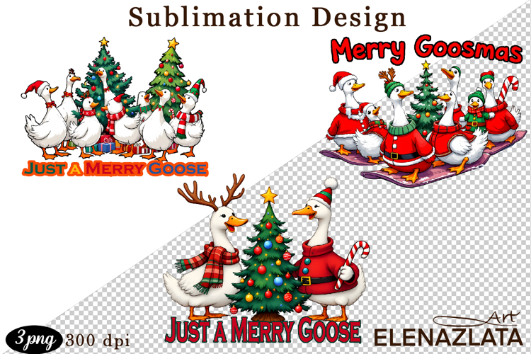 Just a Jolly Goose,Christmas Goose PNG